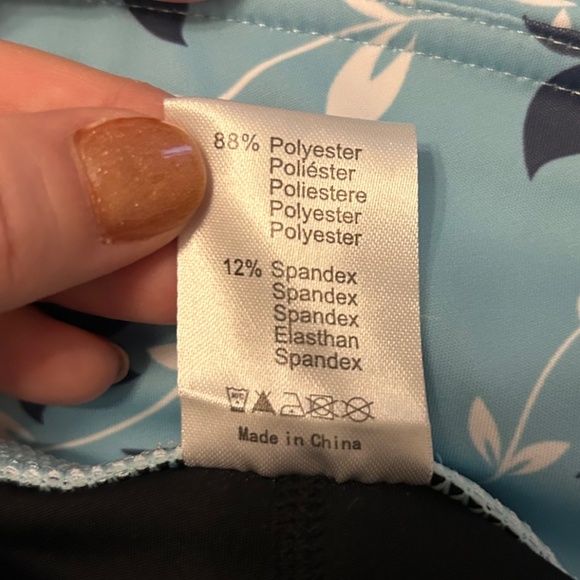 Athletic Skort, Midi, Blue Floral, Size Medium - Picture 10 of 11